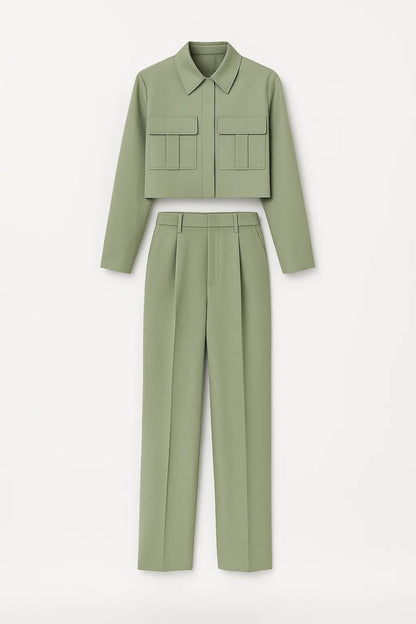 Cropped Blazer Set | Minimalistisch Design | Tijdloos en Verfijnd
