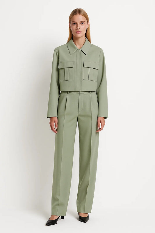 Cropped Blazer Set | Minimalistisch Design | Tijdloos en Verfijnd