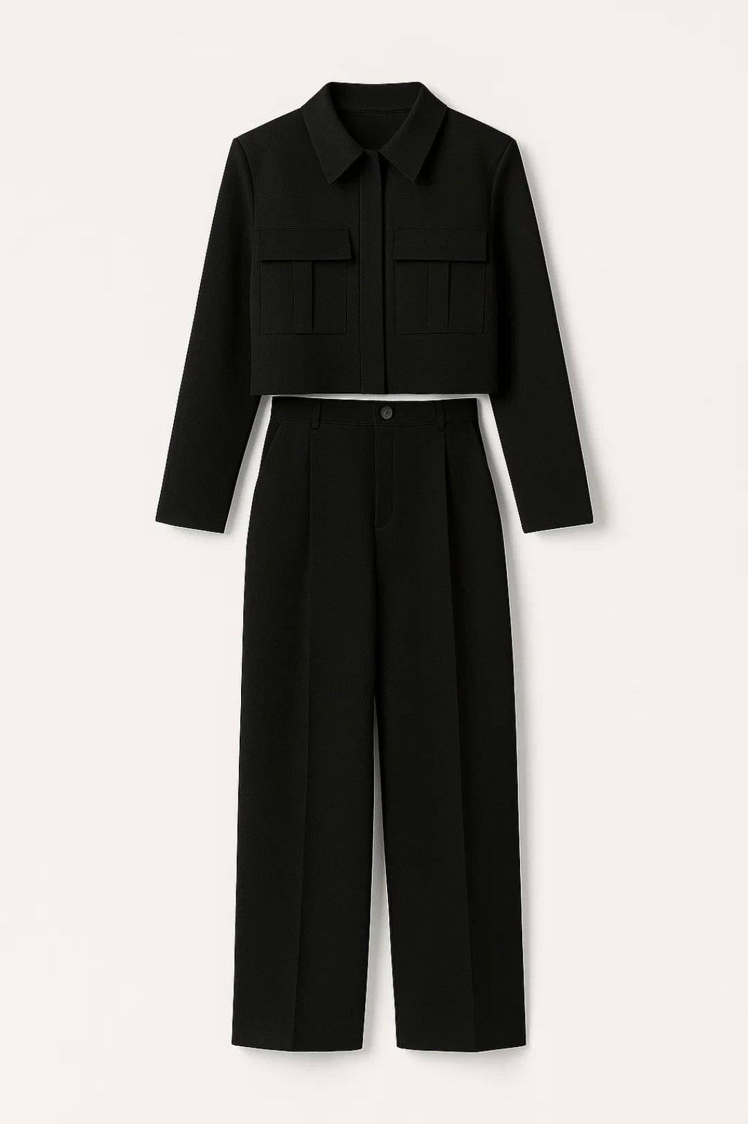 Cropped Blazer Set | Minimalistisch Design | Tijdloos en Verfijnd