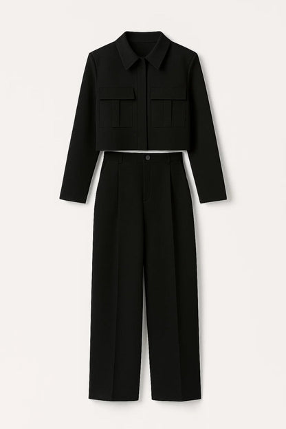 Cropped Blazer Set | Minimalistisch Design | Tijdloos en Verfijnd