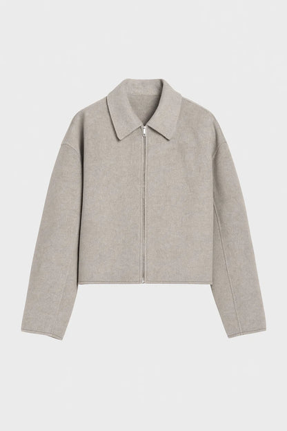 Cropped Jas Dames | Minimalistisch Design met Ritssluiting | Modern en Veelzijdig