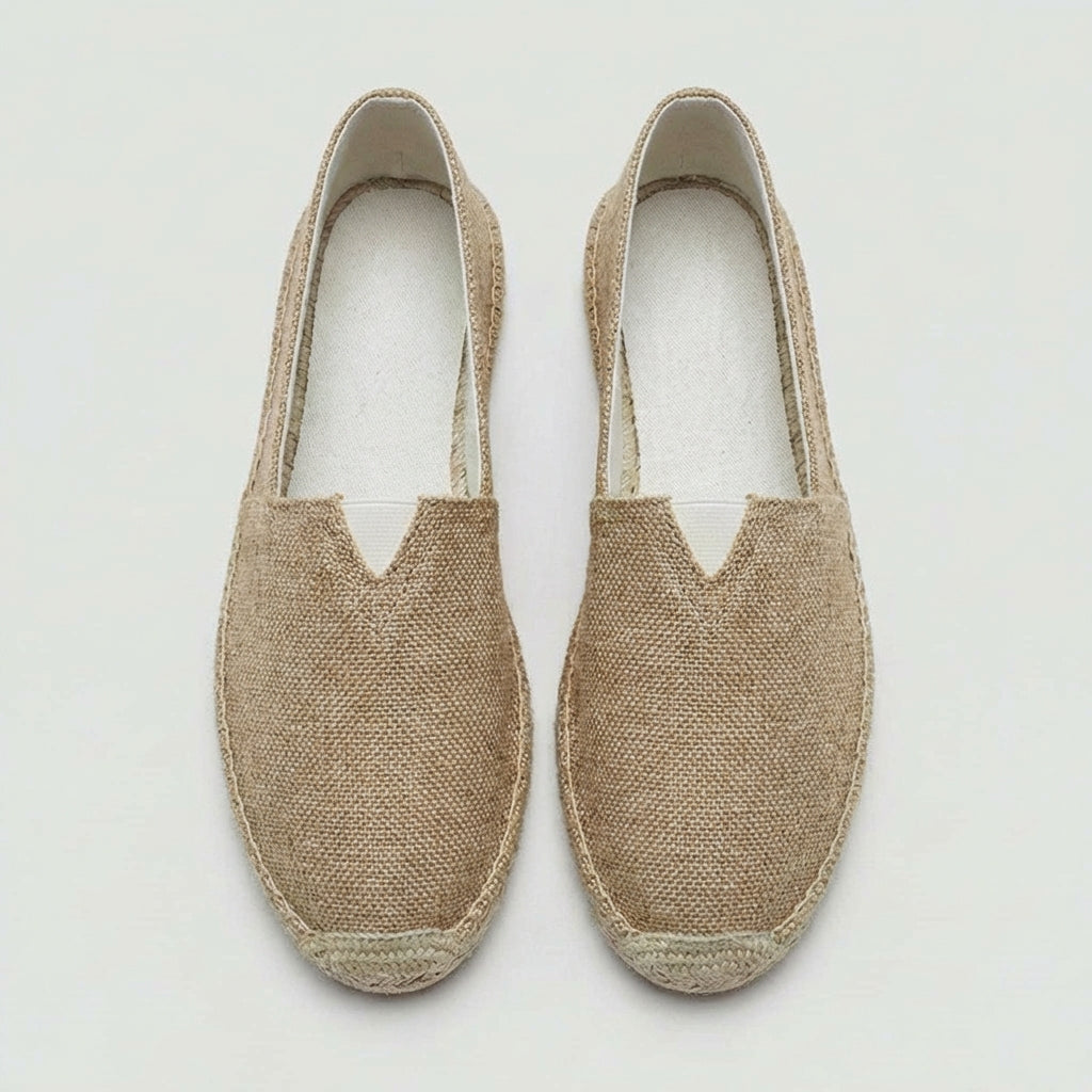 Daan - Casual Linnen Loafers Dames met Touwzool en Instapmodel
