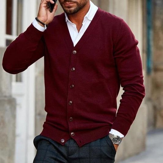 Daan - Heren Vest Gebreid Casual Smart voor de Herfst met Knoopsluiting