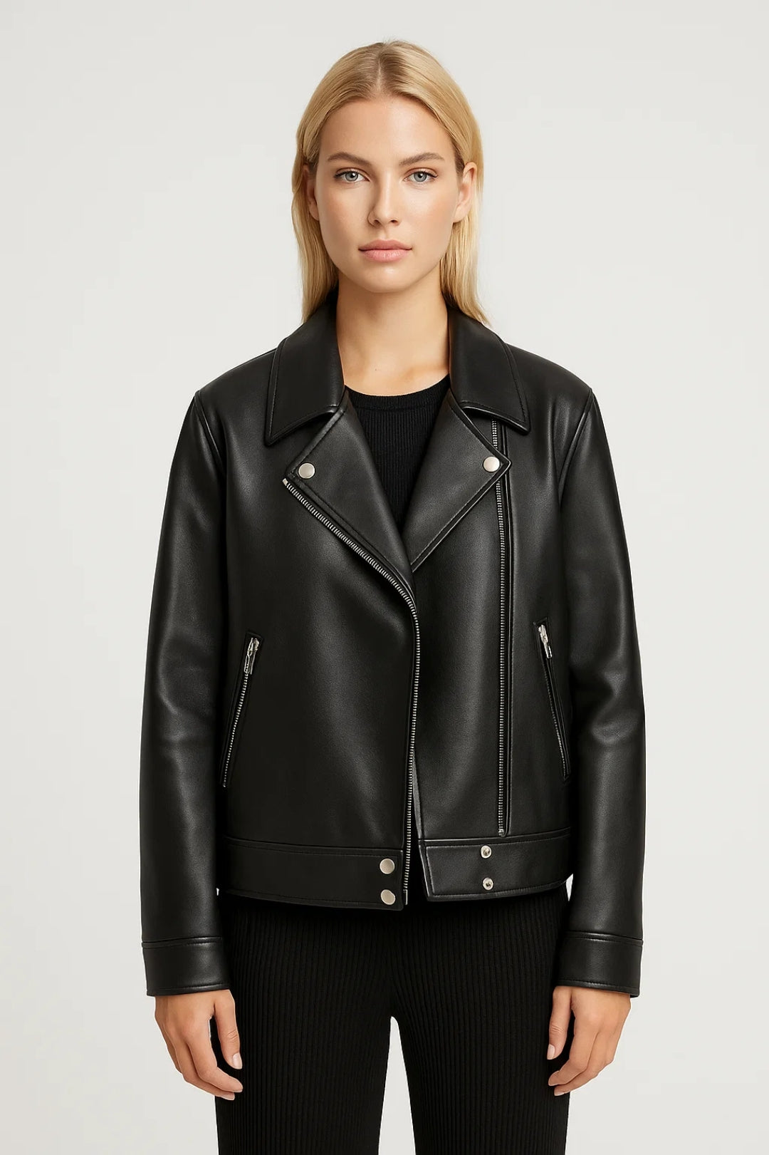 Dames Jas | Biker Model | Kort Design | Winter | Comfortabele Pasvorm | Ideaal voor Dagelijks Gebruik