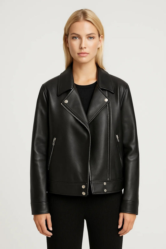 Dames Jas | Biker Model | Kort Design | Winter | Comfortabele Pasvorm | Ideaal voor Dagelijks Gebruik