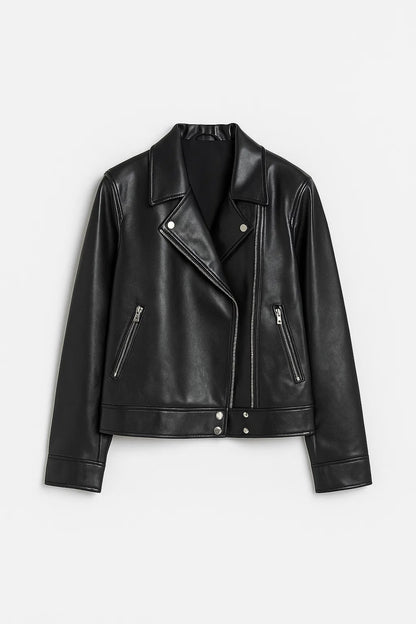 Dames Jas | Biker Model | Kort Design | Winter | Comfortabele Pasvorm | Ideaal voor Dagelijks Gebruik