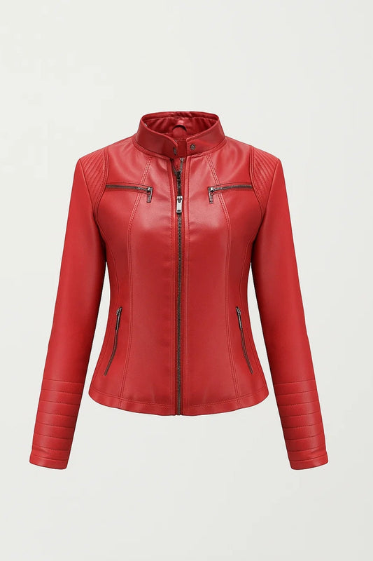 Dames Bikerjas | Getailleerde Pasvorm met Ritsdetails | Stoere Urban Look
