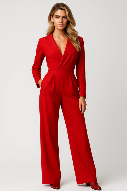 Dames Jumpsuit | Elegant Getailleerd | V-hals | Winter