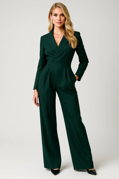 Dames Jumpsuit | Elegant Getailleerd | V-hals | Winter