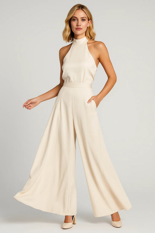 Dames Jumpsuit | Minimalistisch Elegant | Halterhals | Zomer