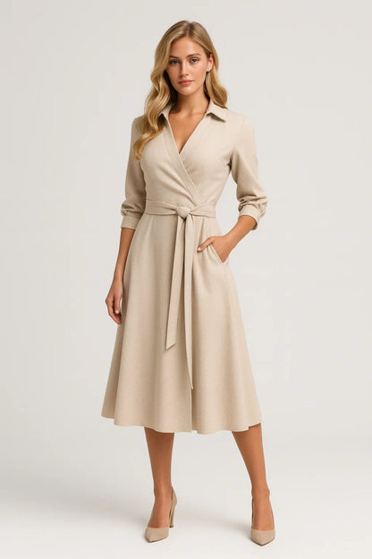 Dames Jurk | Elegant | Getailleerd | Herfst