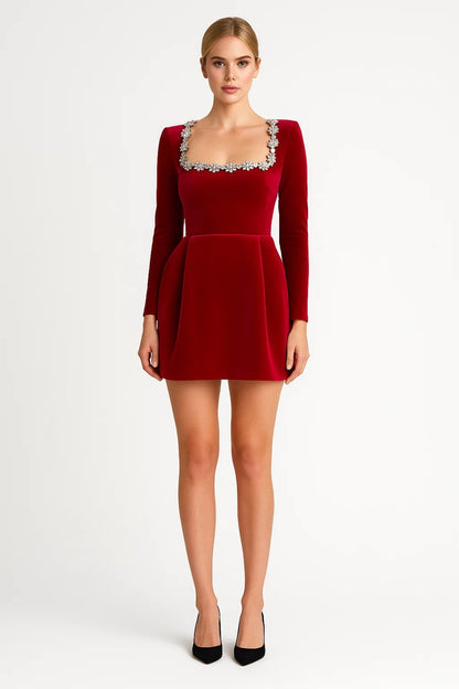 Dames Jurk | Elegant Getailleerd | Lange Mouw | Winter