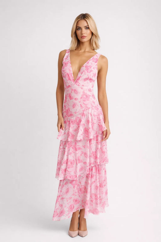 Dames Jurk | Elegant Midi | Open Rug | Winter