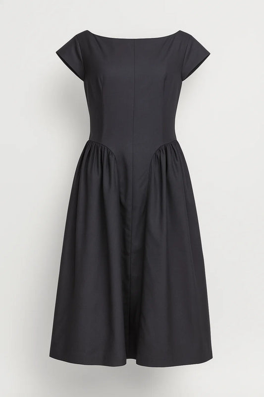 Midi Jurk Dames - Getailleerd A-lijn Silhouet | Klassiek Elegant