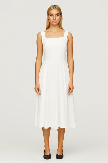 Dames Jurk | Elegant Midi | Zonder Mouwen | Winter