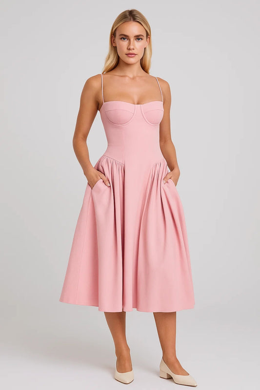 Dames Jurk | Elegant | Spaghettibandjes | Zomer