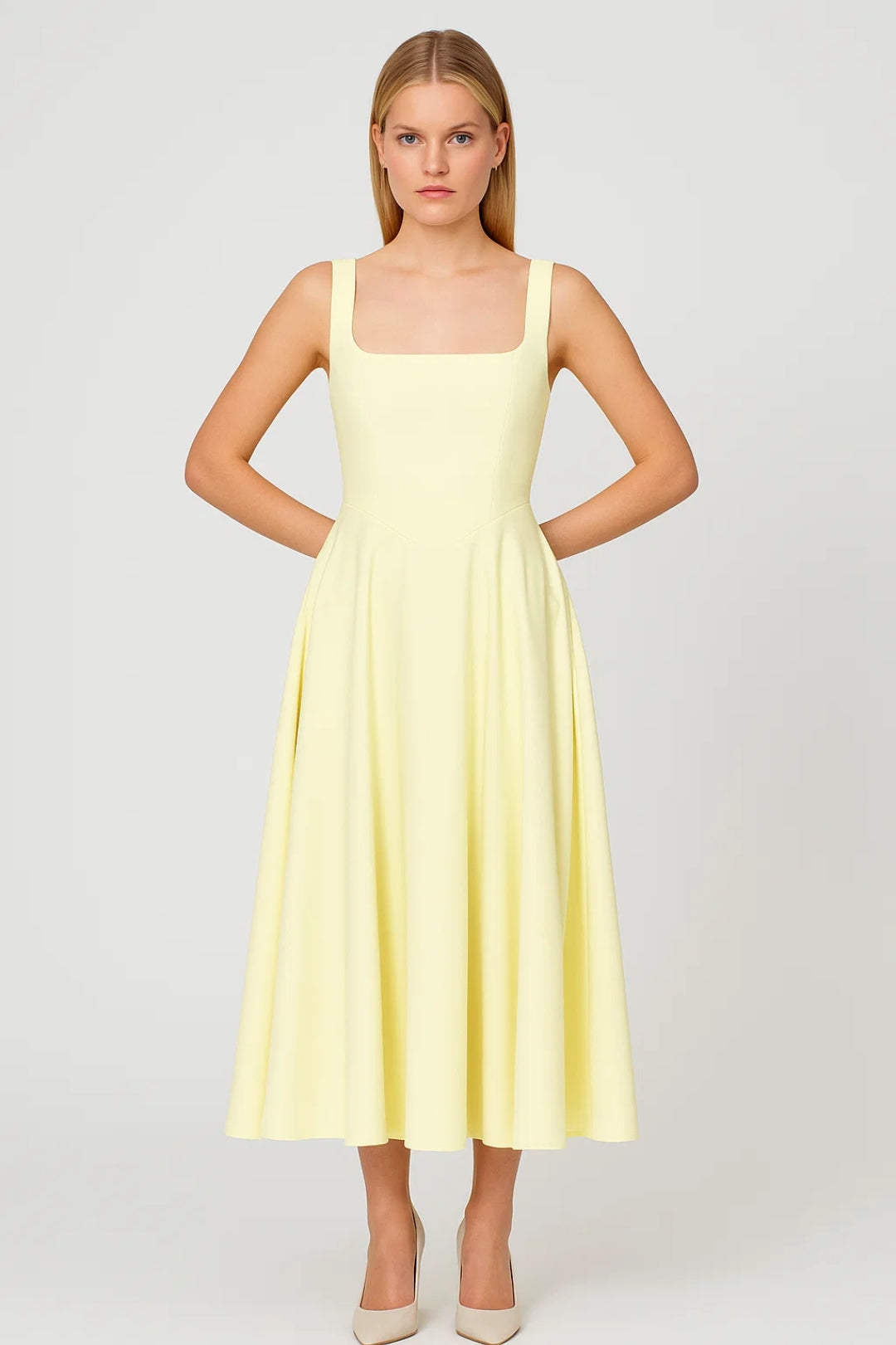 Dames Jurk | Elegant | Square Neck | Zomer