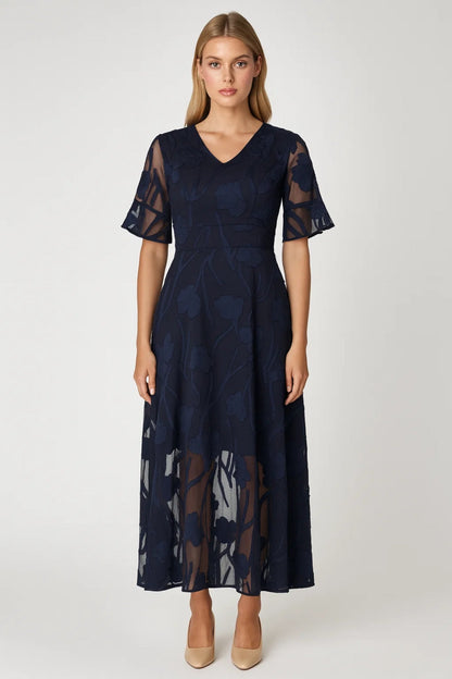 Dames Jurk | Elegant | Semi Transparant | Herfst