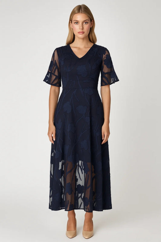 Dames Jurk | Elegant | Semi Transparant | Herfst