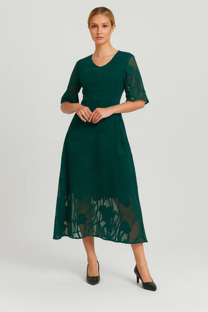 Dames Jurk | Elegant | Semi Transparant | Herfst