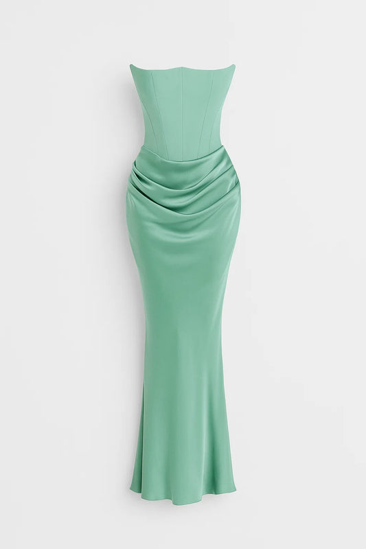 Maxi Jurk Dames - Strapless Corset | Elegant Getailleerd