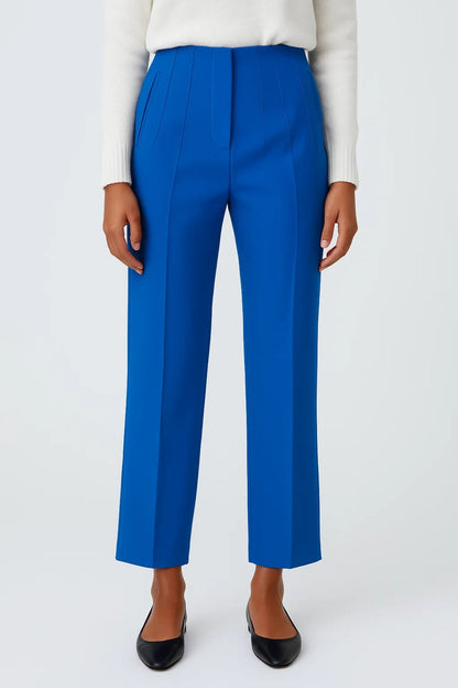 Dames Pantalon | Hoge Taille met Persvouw | Tijdloze Zakelijke Stijl