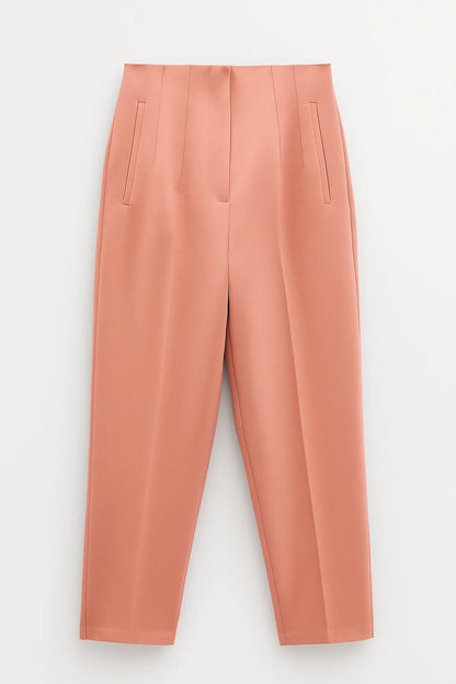 Dames Pantalon | Hoge Taille met Persvouw | Tijdloze Zakelijke Stijl