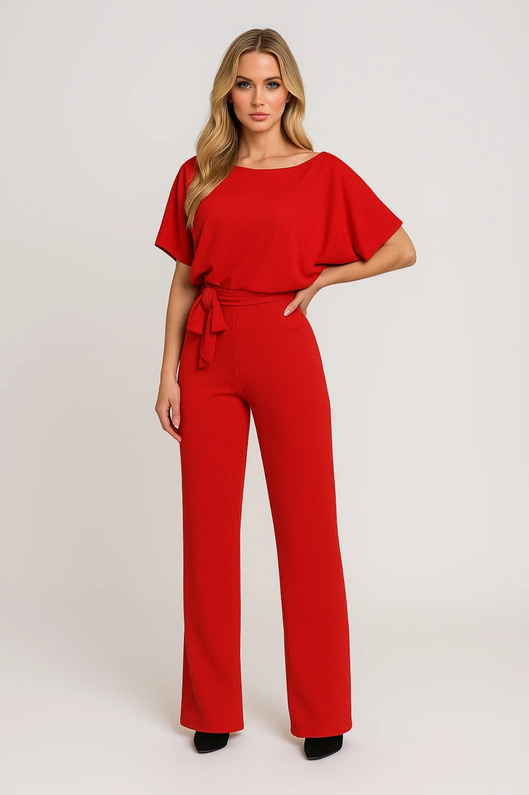 Jumpsuit Dames - Wijde Pijp met Ceintuur | Elegant