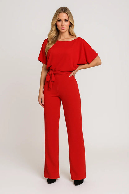 Jumpsuit Dames - Wijde Pijp met Ceintuur | Elegant