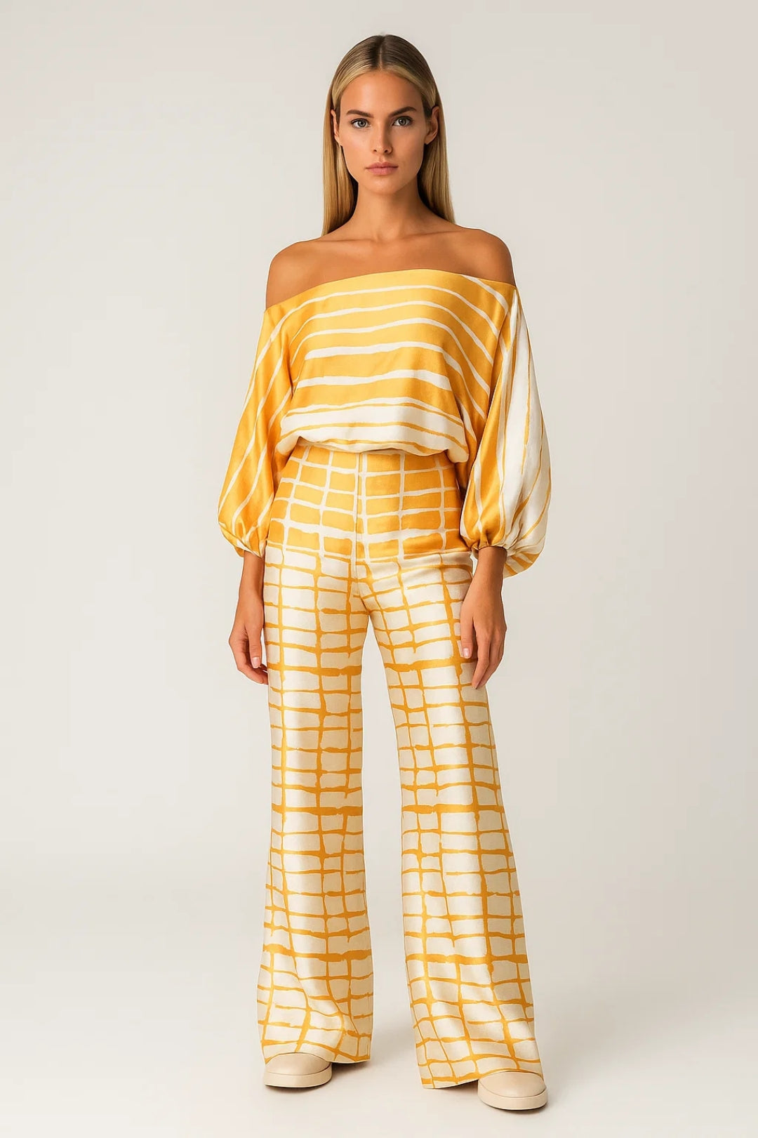 Dames Set | Flared | Off Shoulder | Zomer