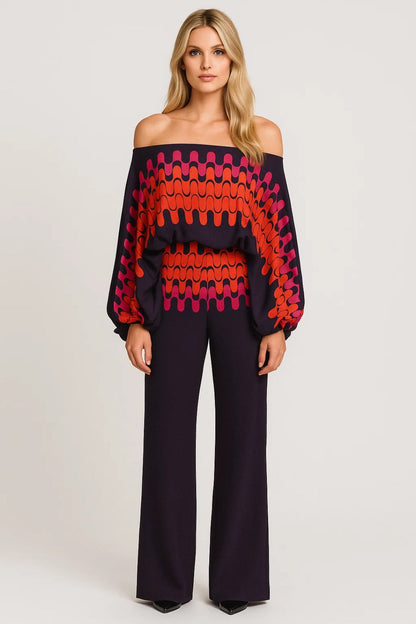 Dames Set | Flared | Off Shoulder | Zomer