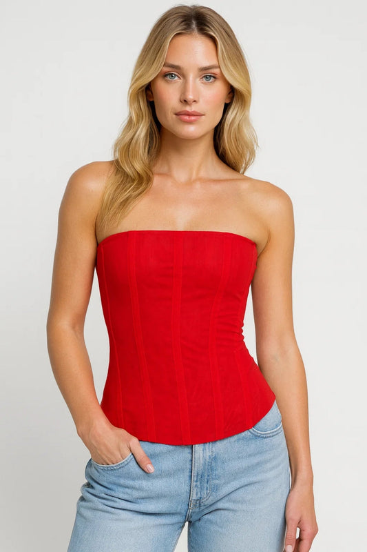 Dames Top | Getailleerd | Strapless | Herfst