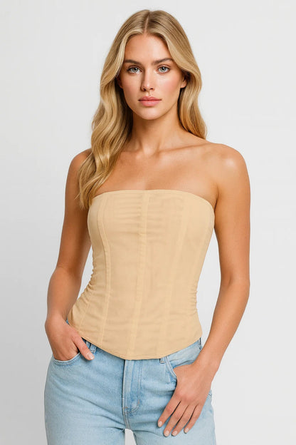 Corset Top Dames - Strapless Figuuromhullend Model | Elegant