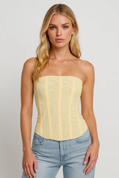 Corset Top Dames - Strapless Figuuromhullend Model | Elegant