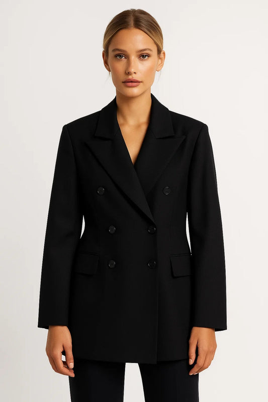 Damesblazer | Dubbelrijig Getailleerd Model | Krachtige Klassieker voor Elke Gelegenheid