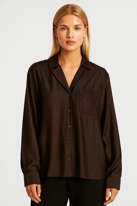 Damesblouse | Losvallend Model met Knoopsluiting | Minimalistische Elegantie