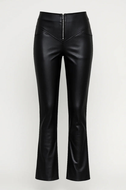 Pantalon Dames - Hoge Taille met Rits | Flared Fit
