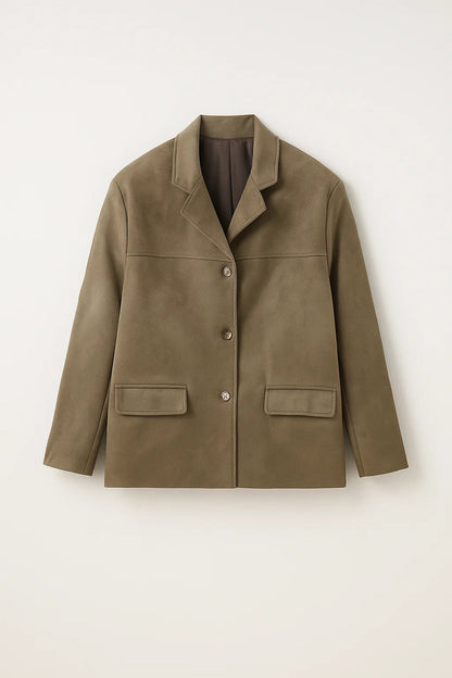 Damesjas | Minimalistisch Model met Knoopsluiting | Tijdloze Stijl voor Herfst en Winter