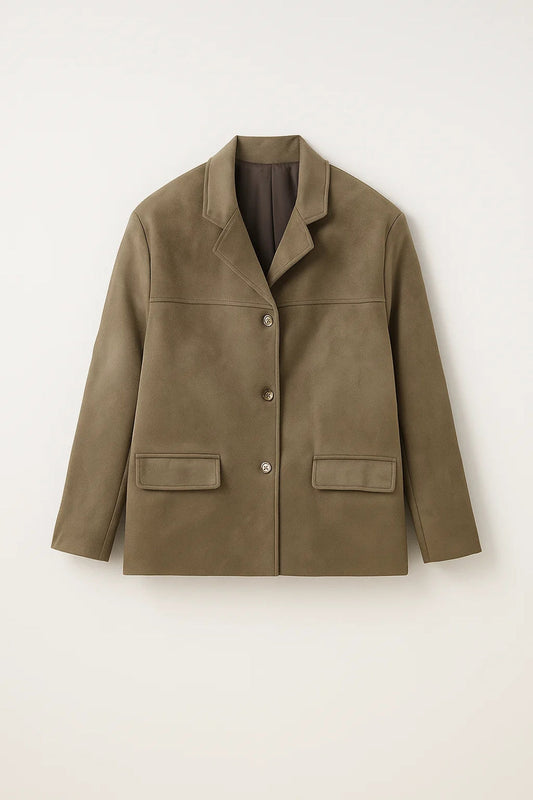 Damesjas | Minimalistisch Model met Knoopsluiting | Tijdloze Stijl voor Herfst en Winter