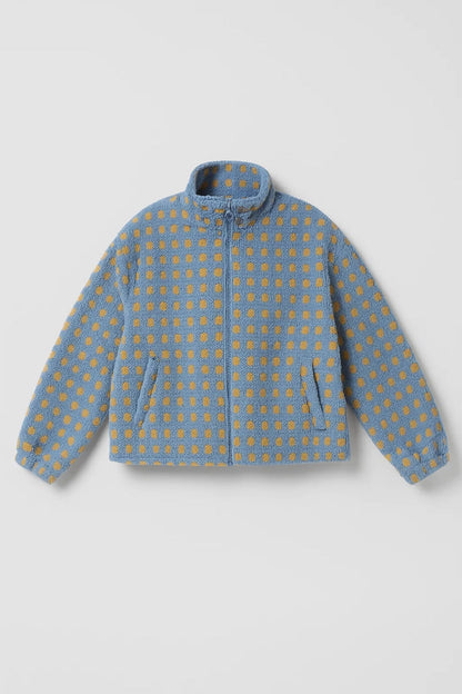 Damesjas | Zachte Teddystijl Jas met Ruitstructuur | Warm en Trendy