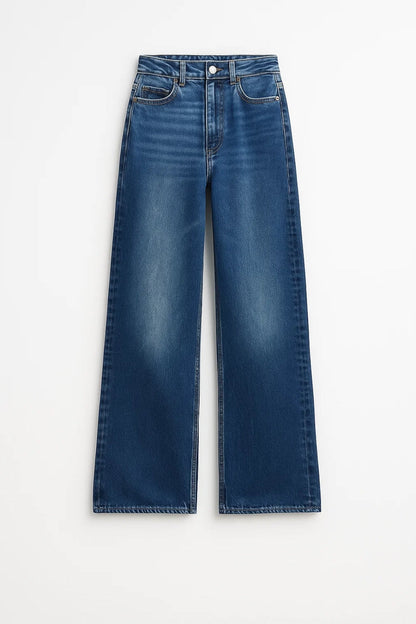 Damesjeans | High-Waist Wide Leg Model | Tijdloos en Veelzijdig voor Elke Dag