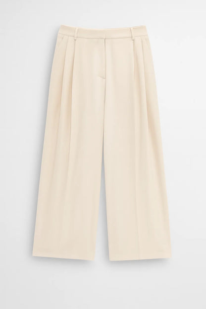 Set Dames | Dubbelrijig | Wide-Leg | All-Season | Comfortabele pasvorm | Geschikt voor dagelijks gebruik