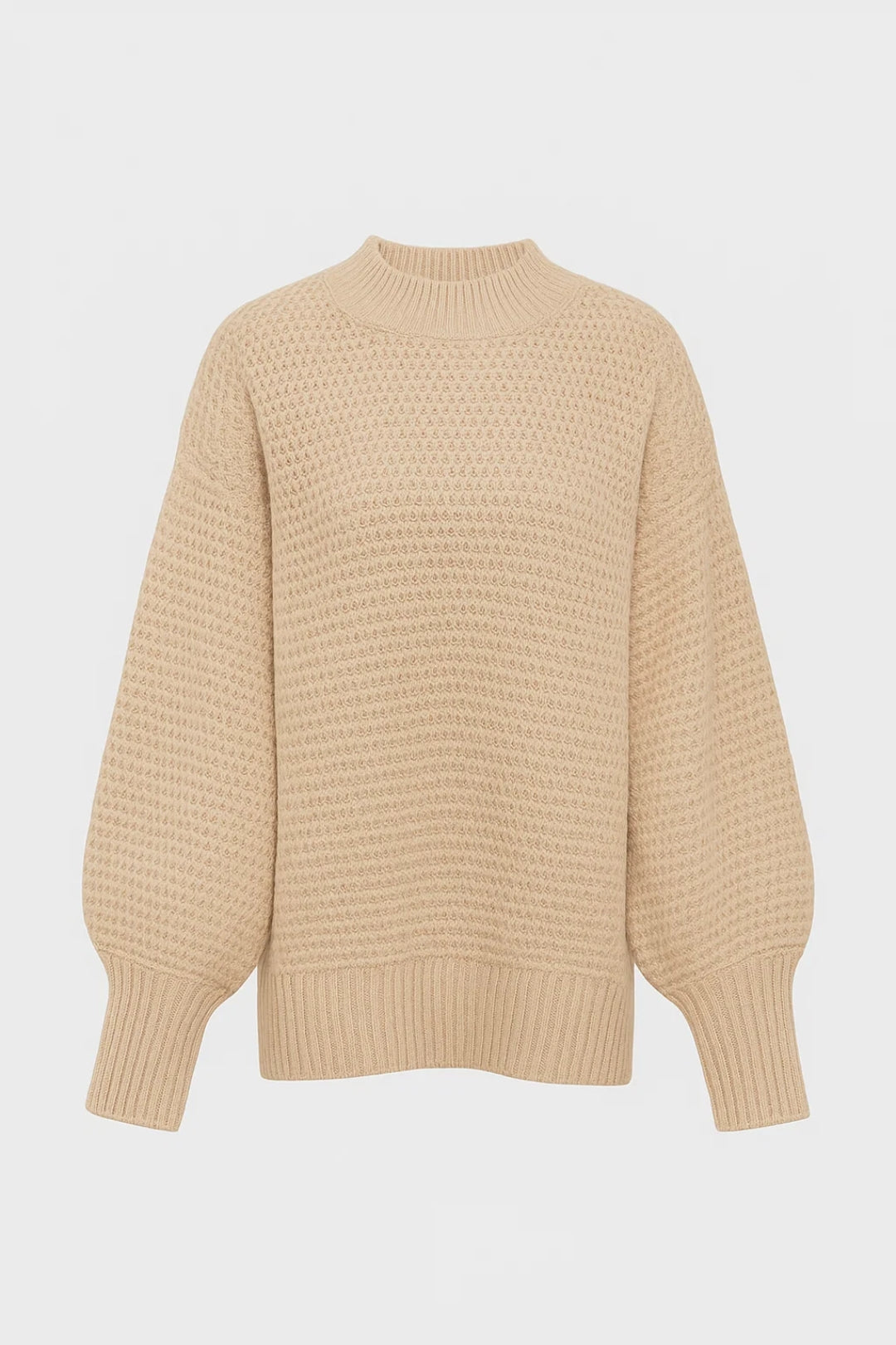Damestrui | Gebreide Trui met Textuur en Ballonmouwen | Warm en Elegant