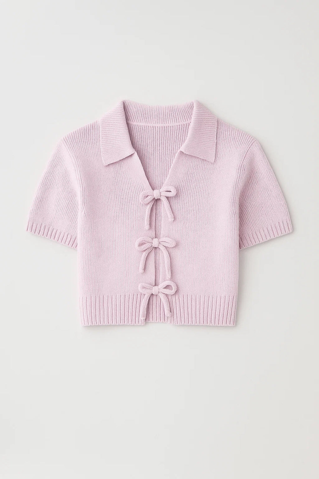 Damesvest | Korte Gebreide Pasvorm met Striksluiting | Speels en Vrouwelijk voor Lente en Herfst