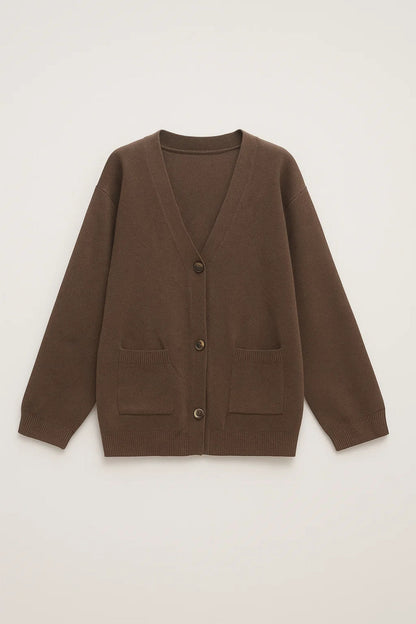 Damesvest | V-Hals met Opgestikte Zakken | Minimalistisch en Gelaagd