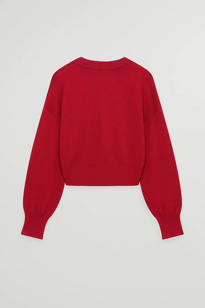 Damesvest met Hartknopen | Ronde Hals | Speels en Warm