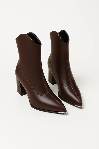 Enkelhoge Dameslaars | Puntige Neus met Hakken | Elegant en Eigentijds