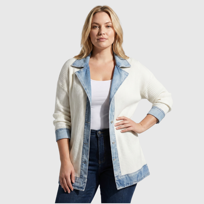 Eva - Dames Vest Lang Comfort voor de Herfst met Reverskraag en Zakken