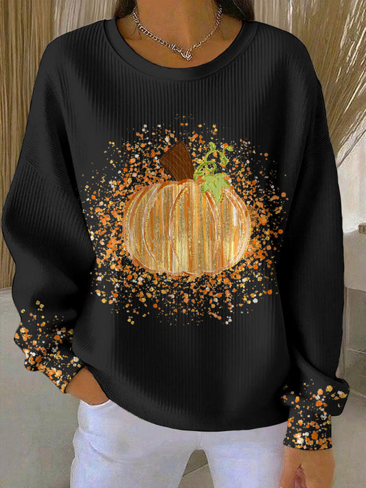 Eva - Halloween trui dames oversized en lang met ronde hals en print