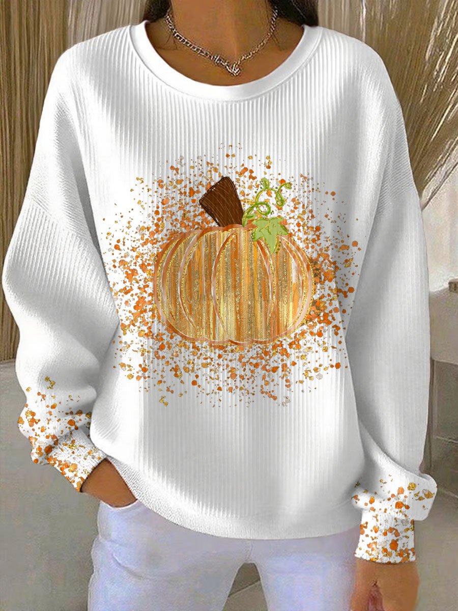 Eva - Halloween trui dames oversized en lang met ronde hals en print